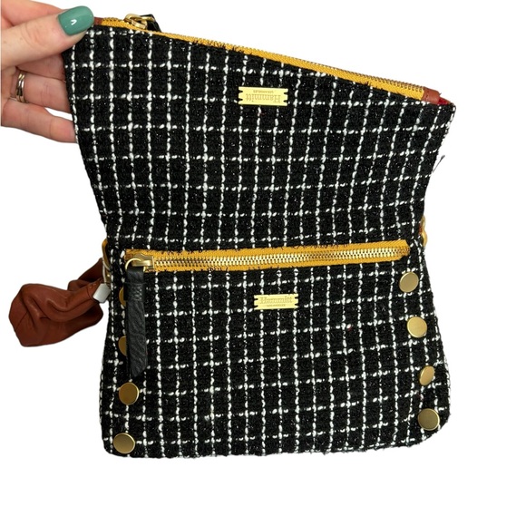 EUC Dillion Small Crossbody Limited Edition Midnight Trellis Brushed Gold Tone - Picture 16 of 17